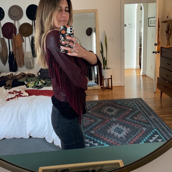 Cleobella Everly Leather Fringe Jacket - Picture 8 of 9